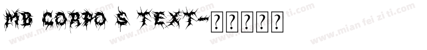 MB Corpo S Text字体转换